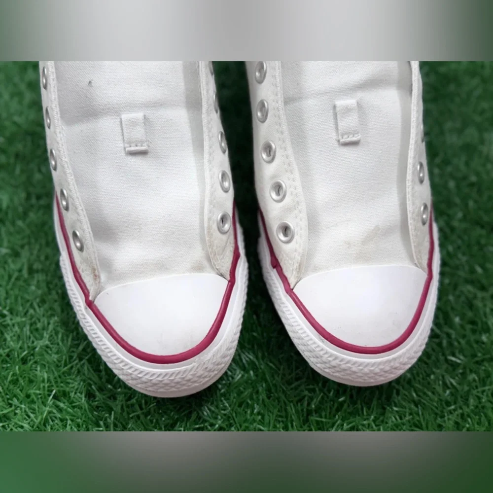 Converse Unisex White Slip-On Sneakers Size‎ M-7 W-9 - Picture 10 of 10